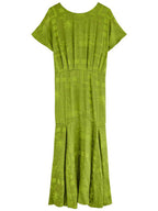 Elegantes Satin-Midi-Kleid mit einzigartigem Jacquard-Print