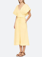 Midi-Kleid mit überschnittenen Ärmeln